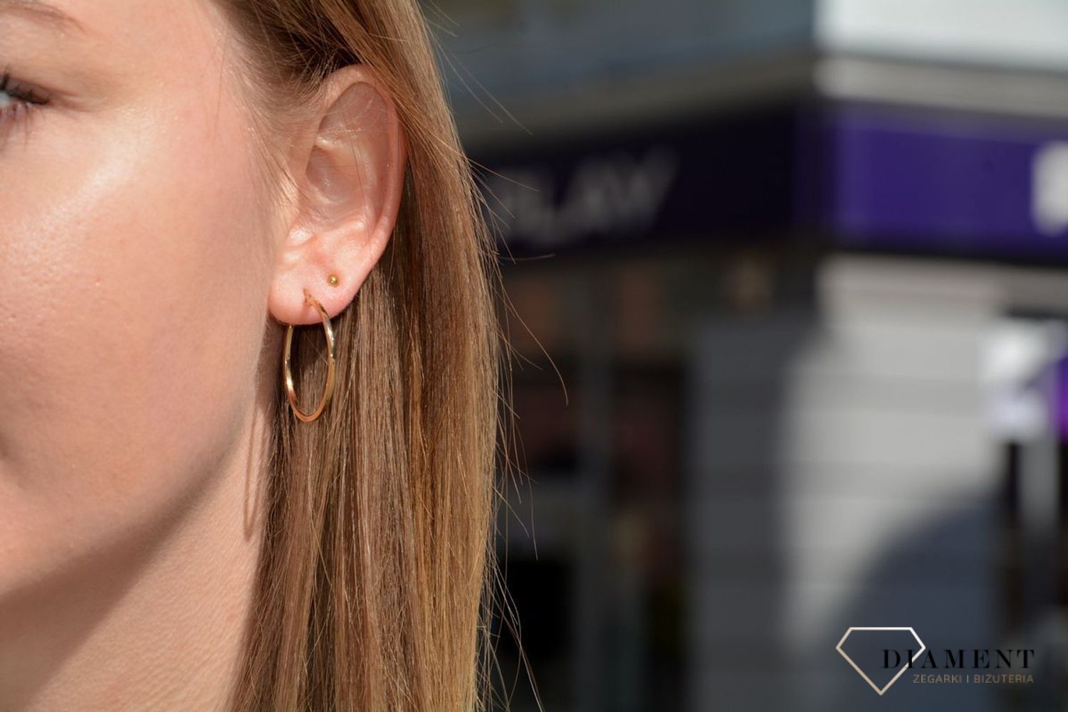 Złote kolczyki koła 333 o średnicy 2,7 cm KL 279w.jpg